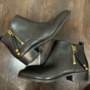 Franco Sarto Black Leather Booties